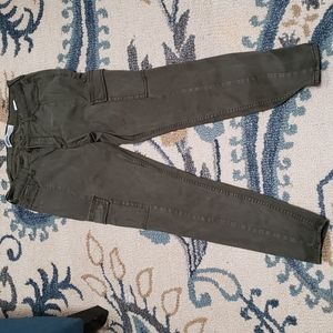 Women green cargo pants